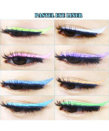 8x5g Bowitzki Water Activated UV Glow Eyeliner Makeup - Pastel Color Face & Body Paint - Buy Online on GoSupps.com
