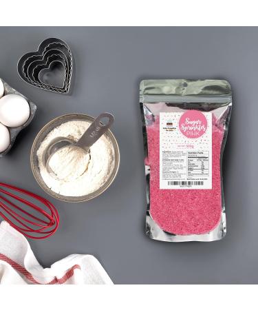 500g Pink Sanding Sugar - Sweeten Your Treats with Vibrant Pink Sparkle - Buy Online on GoSupps.com
