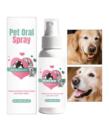 Spray de soin buccal pour animaux de compagnie - 100 ml de nettoyage instantan r duction d'accumulation produit de soin de fra cheur buccale | Pour la sant des chats chiots animaux domestiques