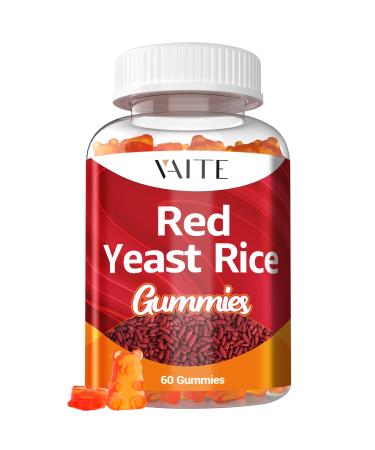 Red Yeast Rice with CoQ10 Gummies - 1200 mg RYR Synergy Plant-Based Supplement with Coenzyme Q10 Non-GMO Citrinin-Free No Artificial Additives Supports Vitality Endurance & Energy 60 Gummies 60 Count (Pack of 1)