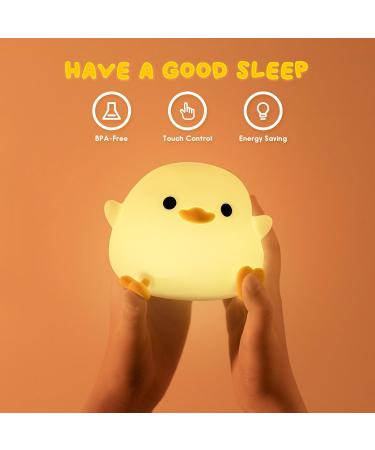Unede LED Nachtlicht f r Kinder Dimmbares Kawaii Dodo Duck Nachttlicht aus Silikon USB Lampe f r Babyzimmer ideales Geschenk f r Kinder (Baby Benson) - Gelb - Buy Online on GoSupps.com