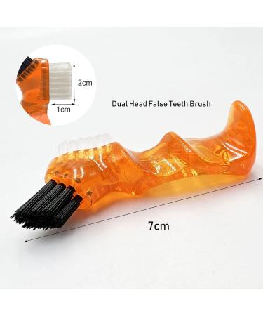 4-Piece Portable Denture Brush Set - Multi-Layered Toothbrush for False Teeth Cleaning - 4 Colors Available - Buy Online on GoSupps.com