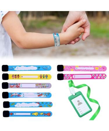 Emergency bracelet for children name bracelet children ID bracelet SOS bracelet children safety bracelet ID bracelet children emergency bracelet for children & identification holders reusable 9PCs - Buy Online on GoSupps.com
