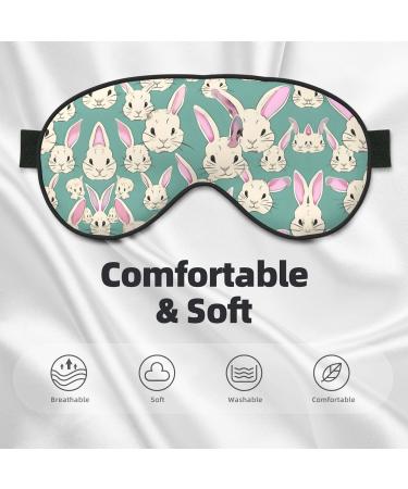 Bunny Cute Print Double-Sided Eye Mask | Soft Light Blocking for Better Sleep Quality - Shop Internationally - Buy Online on GoSupps.com