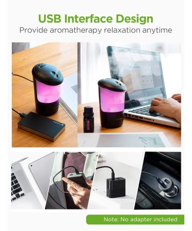 InnoGear Car Diffuser USB Essential Oil Humidifier - Aromatherapy for Office, Travel, Home & Vehicle (Black) - Buy Online on GoSupps.com