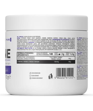 OSTROVIT 100% Tyrosine - 210g - Pure - Buy Online on GoSupps.com