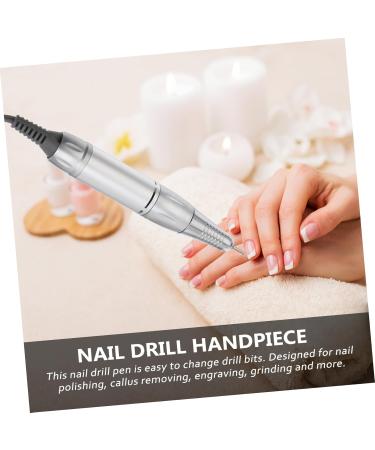 FRCOLOR handle pedicure polishing shape tools white polisher manicure electric electrical nail art pen electric nail drill pen accessories manicure Nail Polisher Handpiece Armor remover medium White - Buy Online on GoSupps.com