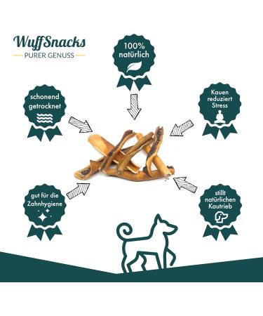 100% Beef Dried Beef Scalp for Dogs - 1 kg Chews & Treats | Wuffsnacks - Premium BARF Dog Food - Buy Online on GoSupps.com