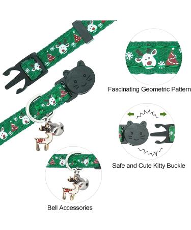 Giecooh Halloween Cat Collar 2 Pack - Adjustable Breakaway Safety Collars for Kittens - Red+Green - Boys & Girls 7-11 - Buy Online on GoSupps.com