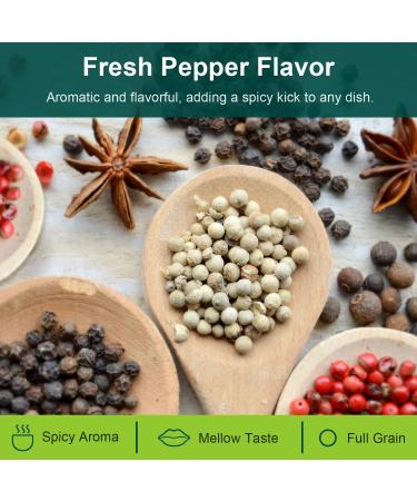 Soeos Premium Whole White Peppercorns 18oz - Grade AAA Non-GMO & Kosher - Strong Aroma and Flavor for Cooking - Bulk Refill for Grinder - 1.13 P - Buy Online on GoSupps.com