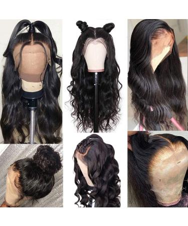 22 Inch HD Transparent Lace Front Body Wave Human Hair Wig for Black Women | Pre Plucked 150% Density Brazilian Body Wave Wig with Baby Hair - Natural Hairline - Buy Online on GoSupps.com