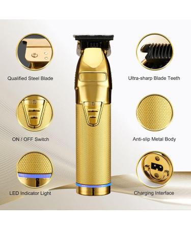 Premium Cordless Hair Clippers for Men - Complete Hair Cutting & Beard Trimming Kit with Guide Combs - Electric Barber Tool in Black - Buy Online on GoSupps.com