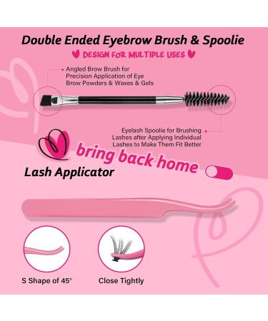 PRO DIY Eyelash Extension Kit - 280 PCs Individual Eyelashes Applicator & Brush for Beginners | 30D+40D 9-15 Mix - Buy Online on GoSupps.com