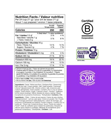 Chickapea One Pot Chickpea Pasta - Creamy Garlic - 198g (Pack of 6) Creamy Garlic 198 g (Pack of 6) - Buy Online on GoSupps.com