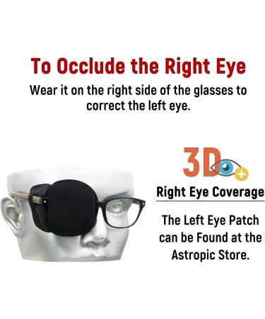 3D Silk Eye Patch for Adults & Kids - Medical Right Eye Coverage - Comfortable Black Eye Patch for Glasses - Buy Online on GoSupps.com