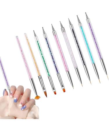Nail Art Brush Set - Double-Ended Nail Design Tools Kit - Nail Art Point Drill Drawing Tools Including Nail Liner Brush and Nail Dotting Pens - Buy Online on GoSupps.com