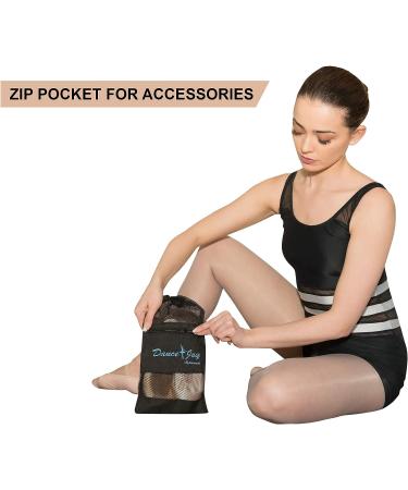 DanceJoy Women's Mesh Pointe Shoe Bag - Ideal Ballet Dance Accessory Bag in Black - Buy Online on GoSupps.com