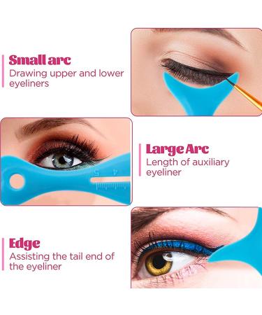 MCAORI Silicone Eyeliner Makeup Stencils Wing Tips Reusable Washable Aid Eyebrow Pencil Quick Stencil for Shape Eyebrows - Buy Online on GoSupps.com