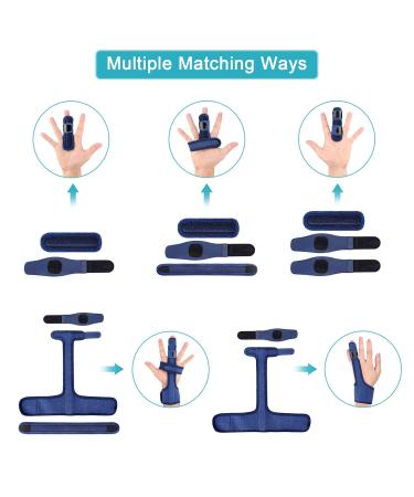 Health Gear Finger Corrector - Steel Support for Hammer Fingers & Sprains - Navy Blue - Buy Online on GoSupps.com