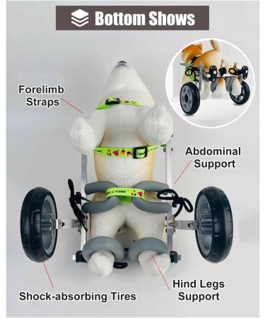 Dog Wheelchair Dog Wheelchair for Back Legs Adjustable Pet Wheelchair Pet Doggie Wheelchairs for Small/Medium Dogs Walk Tool Mobility Aids Portable X-Large - Buy Online on GoSupps.com