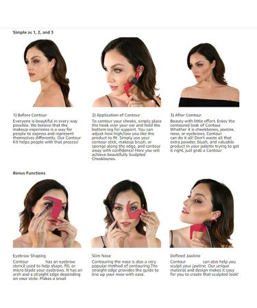 Face Makeup Stencils - Eyebrow Tint Shaper Pencil - Nose Contour Palette Kit - Organizing Tool - Cheek and Nose Contouring - Buy Online on GoSupps.com