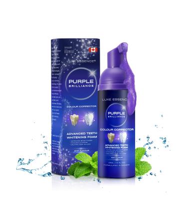Purple Brilliance Colour Corrector 45ml | Premium Purple Toothpaste Foam Whitening Treatment | Advanced Whitening Toothpaste | Dazzling Mint Flavour for Teeth Whitening and Stain Removal | Purple Whitening Toothpaste for a Brighter Smile