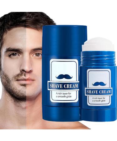 Teksome Shaving Cream for Men 40g Moisturizing Shaving Cream 2 in 1 Stick for Beard Care & Hair Removal - Home & Hair Salon Use
