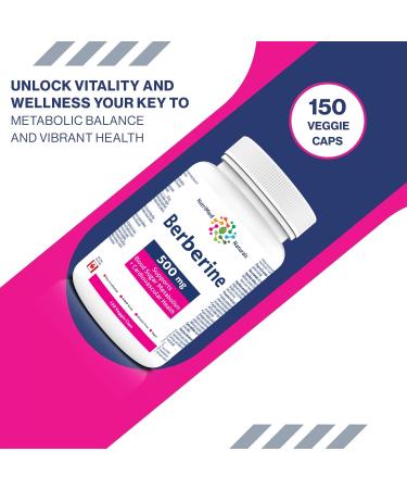 Berberine 150 vcaps - Supports Blood Sugar Metabolism + Cardiovascular Health - Formulated and made in Canada by Nutrimed Naturals - Buy Online on GoSupps.com