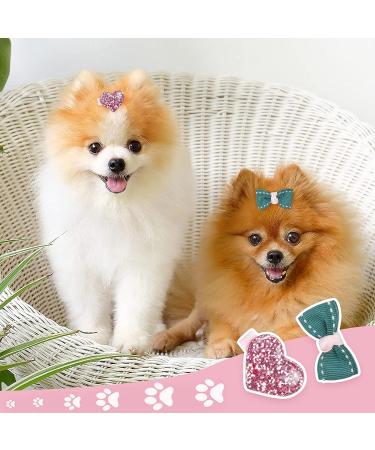 WWW Small Dog Hair Clips 5 Pcs Cat Dog Hair Bows Girls Puppies Hair Barrettes Cute Bow Flower Crown Hairpin Head Flower Hair Pins Cat Puppy Party Birthday Grooming Hair Accessories Pink - Buy Online on GoSupps.com