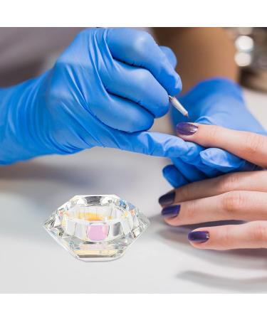 Housoutil Nail Art Crystal Cup Nail Art Liquid Cup Nail Art Tools Dappen Dishes Container with Lid Dappen Dish with Lid Nail Liquid Bowl Clear Container with Ring White Crystal Acrylic Glass - Buy Online on GoSupps.com