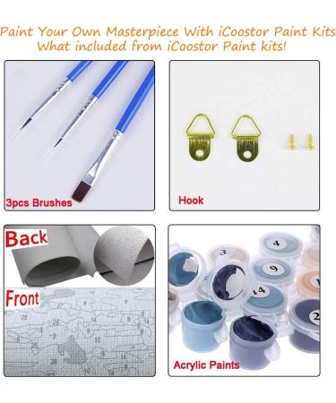 iCoostor Paint by Numbers DIY Acrylic Painting Kit - Branch Magpie Pattern - 16x20 - for Kids & Adults Beginners - Buy Online on GoSupps.com