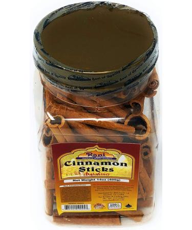 Rani Cinnamon Sticks 14oz (400g) | All Natural Cassia Cinnamon Sticks in PET Jar | Vegan, Gluten-Friendly, NON-GMO | 44-52 Sticks, 3 Length | Pack of 1 - Buy Online on GoSupps.com
