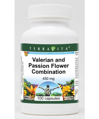 Valerian and Passion Flower Combination - 450 mg (100 Capsules ZIN: 513631)