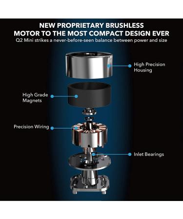 BOB AND BRAD Q2 Mini Massage Gun: Portable Pocket-Sized Percussion Massager with Carry Case - Buy Online on GoSupps.com