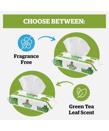 Pogis Care Cloths - 100 Biodegradable Desodorizing Wipes for Dogs - Extra Red Green Tea Fragrance - Buy Online on GoSupps.com