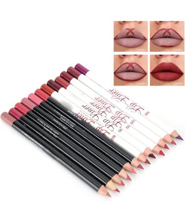12 Colors Lip Liner Set Lip Pencil Matte Lip Liner Pencil Set Waterproof Long Lasting Matte Lipstick Sexy Lip Liner Pencil Makeup Cosmetic Beauty - Buy Online on GoSupps.com