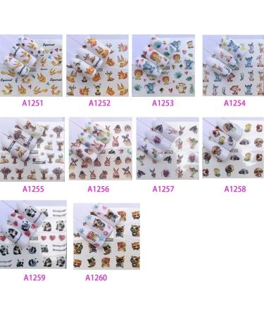 Decoration Leaf Sliders Blossom Flower Butterfly-shape Cartoon Nail Art Stickers Animal Image Flower Leaves Cute Panda(A1251) - Buy Online on GoSupps.com