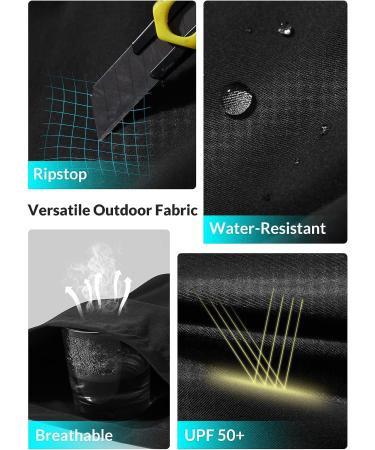 BALEAF Women's Long Hiking Shorts | Quick Dry UPF 50+ Cargo Shorts - Black, X-Large - Buy Online on GoSupps.com