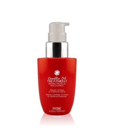 Vivitone Camellia Oil Treatment 4.2 oz. - Anti-Frizz and Protects Hair from Heat Styling  Softens  tames flyaways and adds shine  All Hair Types