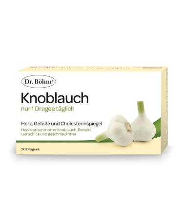 Dr.B hm garlic only 1 dragee daily 90 dragees: dietary supplements for heart vessels and cholesterol with garlic extract