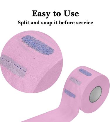 Buy Pink Barber Neck Stripes - 5 Rolls of 500 Disposable & Flexible Paper Strips for Hairdressing Salons | Water-Repellent & Self-Adhesive Accessories - Buy Online on GoSupps.com