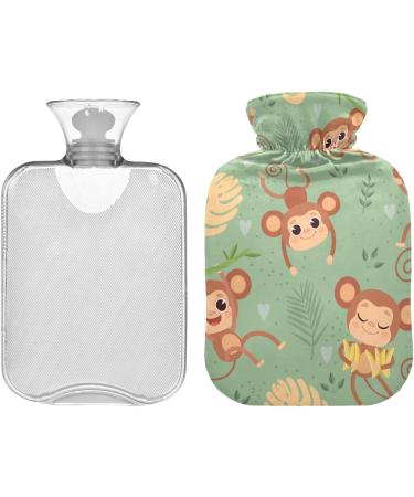 NAANLE Palmbatt Affe 1L Transparent Hot Water Bottle with Cover - Ideal for Pain Relief & Heat Therapy - Buy Online on GoSupps.com