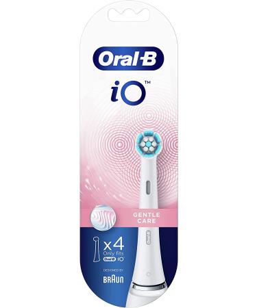 Oral-B iO Gentle Care Electric Toothbrush Head - Pack of 4 | Twisted & Angled Bristles for Deeper Plaque Removal | White | Mailbox Friendly - Buy Online on GoSupps.com