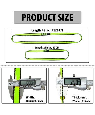 KIKIGOAL 18MM Nylon Climbing Sling Runner 23KN CE2008/EN566 - 60CM/24 Inch 3pcs Grey - Buy Online on GoSupps.com