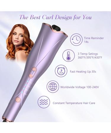 Automatic Hair Curler - Upgrade 1 Larger Curling Iron | Dual-Voltage Adjustable Temps Beach Waves Anti-Scald Fast Heating - Buy Online on GoSupps.com