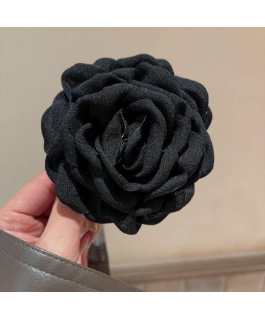 Cherjoury Sweet Ballet Flower Hair Clip Large Rose Hairpin Duckbill Hairclip Hair Barrettes for Women SideBangs Hair Styling Tool Green Flower Clip - Buy Online on GoSupps.com