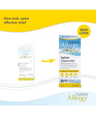 Fusion Allergy Day & Night Eye Gel | Drug-Free Allergy Relief for Dry, Irritated Eyes | Natural Ectoin Formula | 10ml - 220-250 doses - Buy Online on GoSupps.com