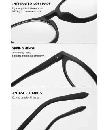 Twinkleyes Anti Blue Light Reading Glasses - High-Quality Retro Round Glasses for Men & Women with Spring Hinges +0 1.5 2.0 2.5 3.5 4.0 Red - Blue Light Filter (1 Piece) - Buy Online on GoSupps.com