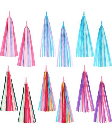 Zonon 6 Pairs Kid Bicycle Tassel Ribbon Scooter Bike Handlebar Streamer Bicycle Grips Tassel Decoration for Boys and Girls - Buy Online on GoSupps.com