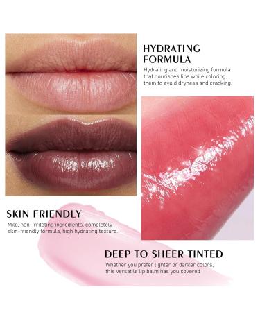 FREEORR 2PCS Honey Lipstick Black Tinted Lip Balm Sheer Natural Glossy Finish Lip Color Hydrating Moisturizing Lip Balm and Nourishing Lip Gloss for All Skin Tones Black Candy&Rose Candy - Buy Online on GoSupps.com